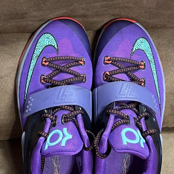 NIKE KD VII Shoes Purple 669942-500 Youth Kevin Durant Size 5.5Y NICE! - Picture 3 of 9